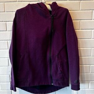 Nike assymetrical zip hooded sweatshirt